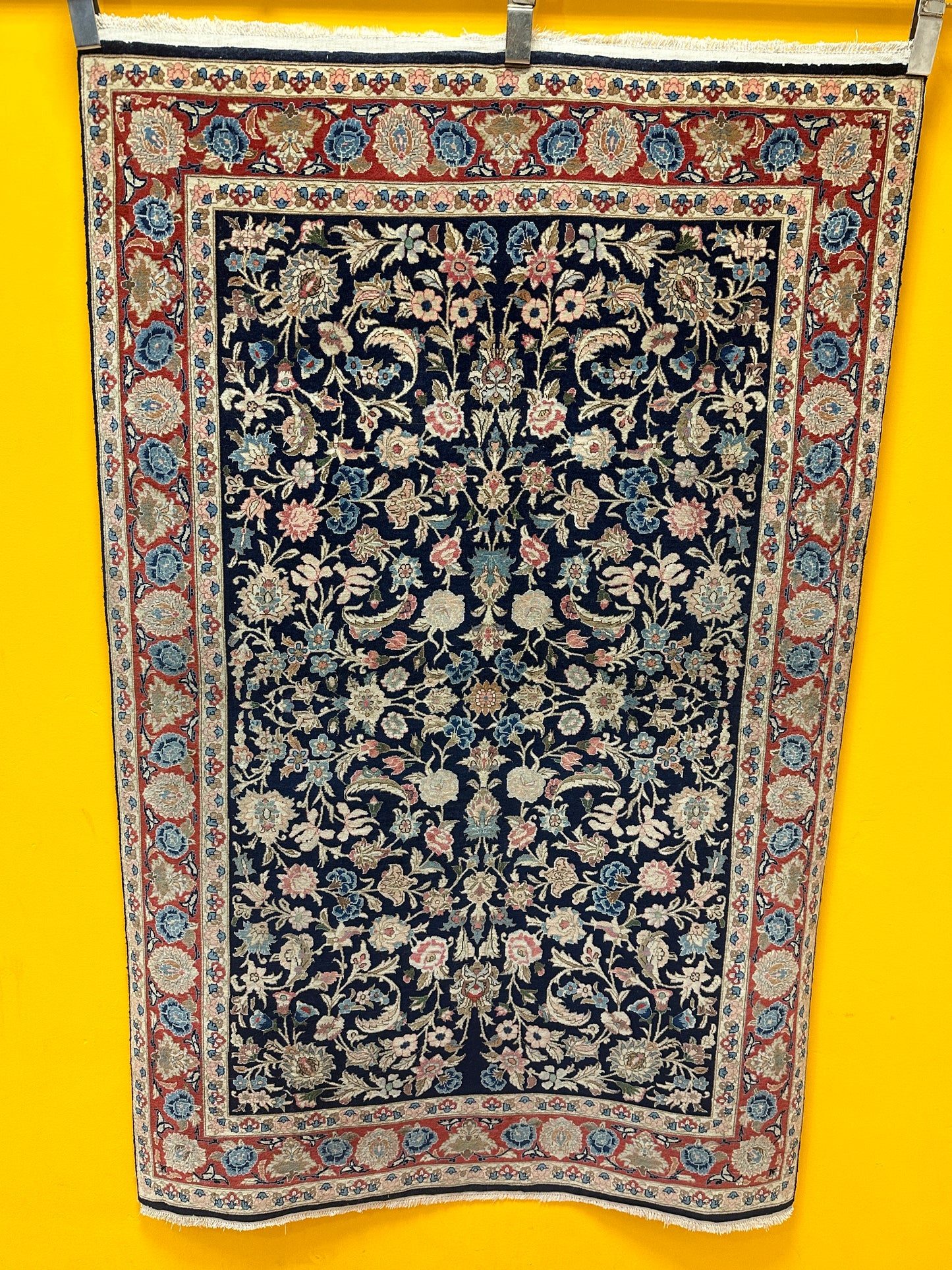 Handgeknüpfter Perser Orientteppich - Isfahan Korkwolle auf Seide 160x100 cm