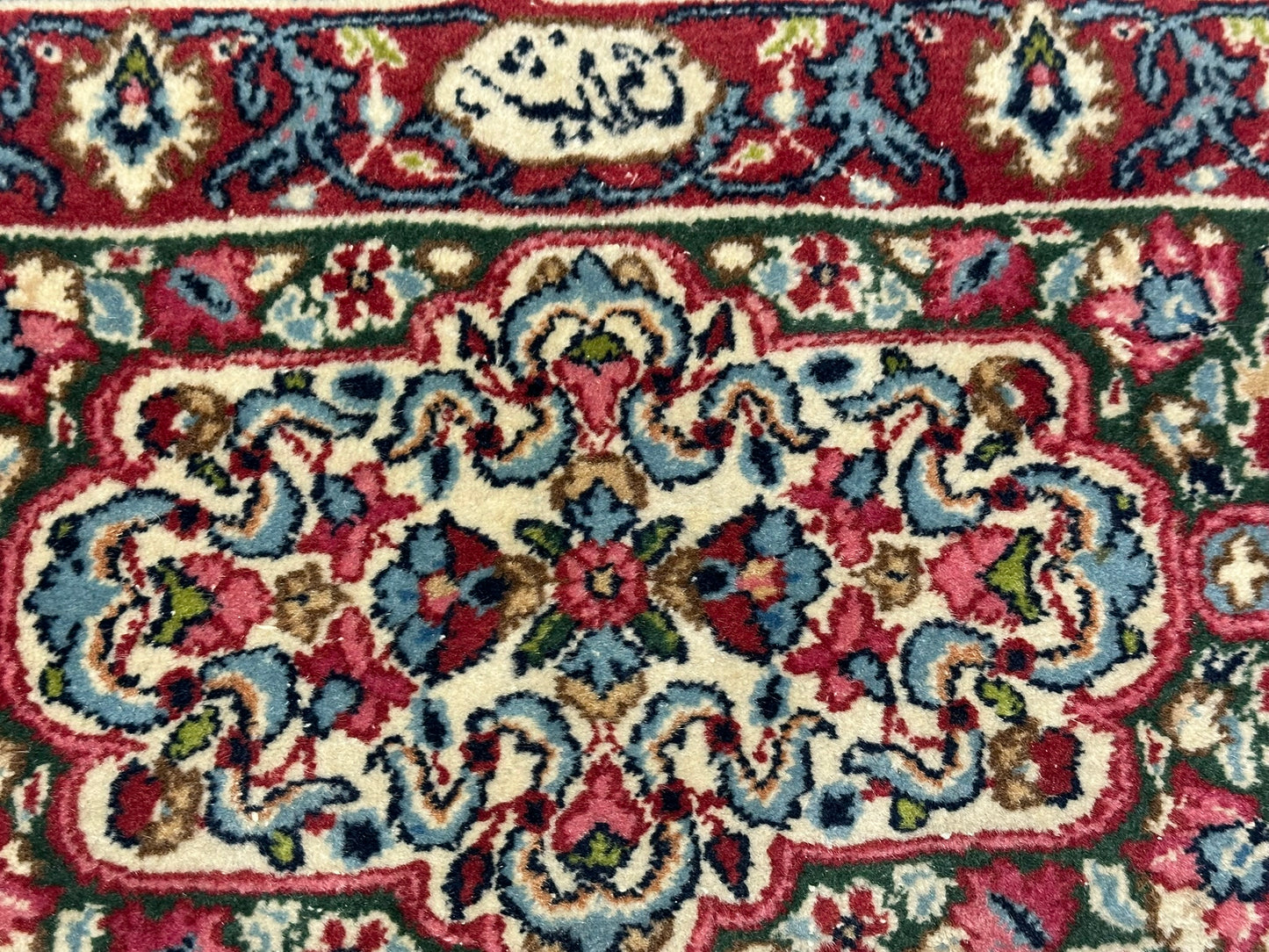 Orientteppich handgeknüpft Kirman Lawer antik  343x196 cm