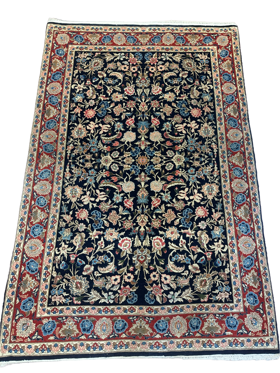 Handgeknüpfter Perser Orientteppich - Isfahan Korkwolle auf Seide 160x100 cm