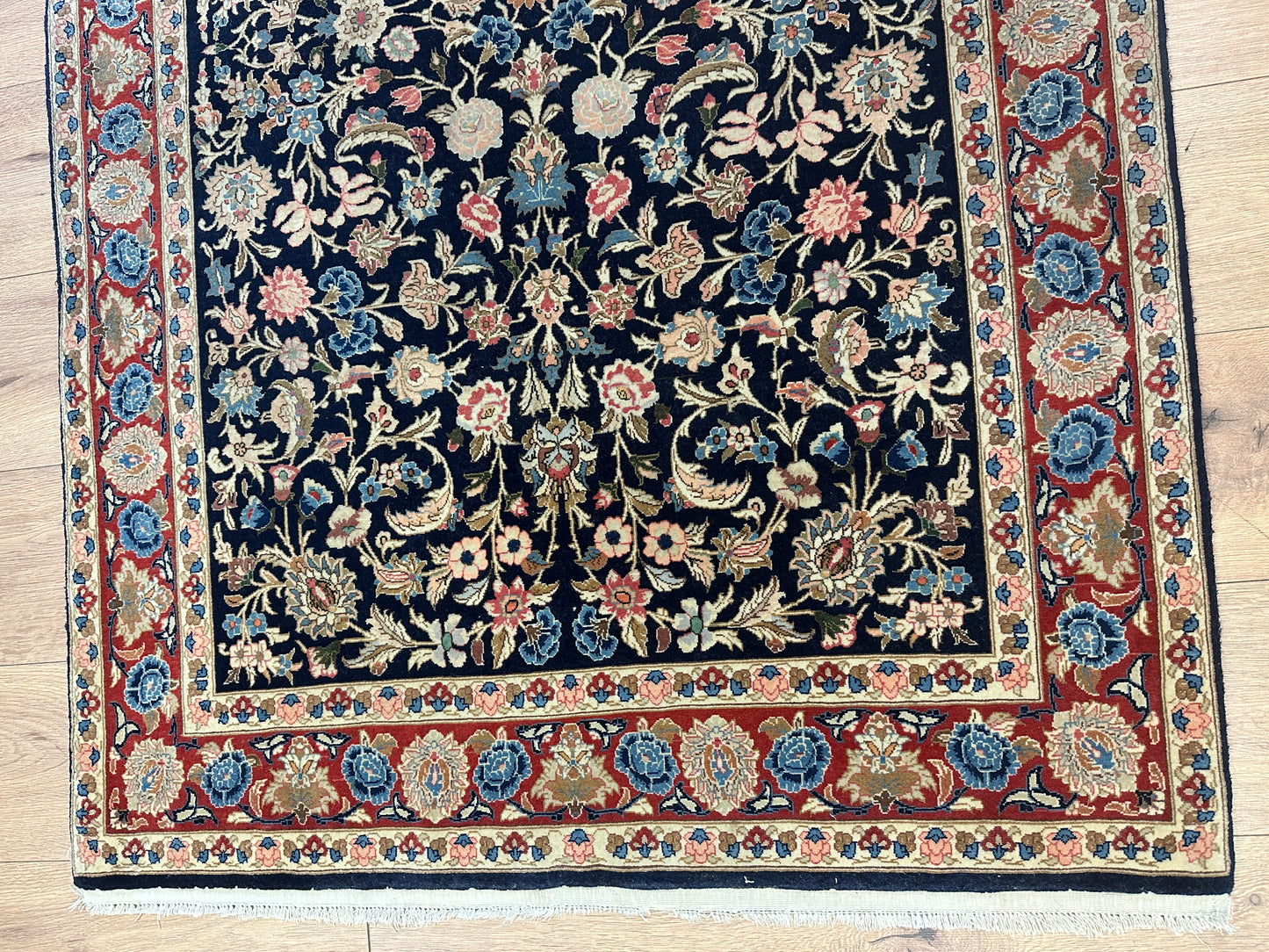 Handgeknüpfter Perser Orientteppich - Isfahan Korkwolle auf Seide 160x100 cm