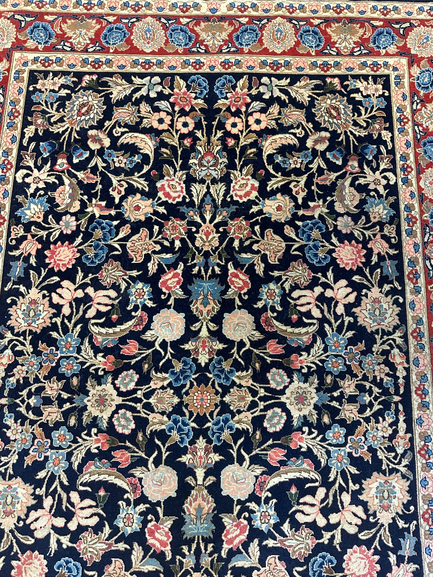 Handgeknüpfter Perser Orientteppich - Isfahan Korkwolle auf Seide 160x100 cm