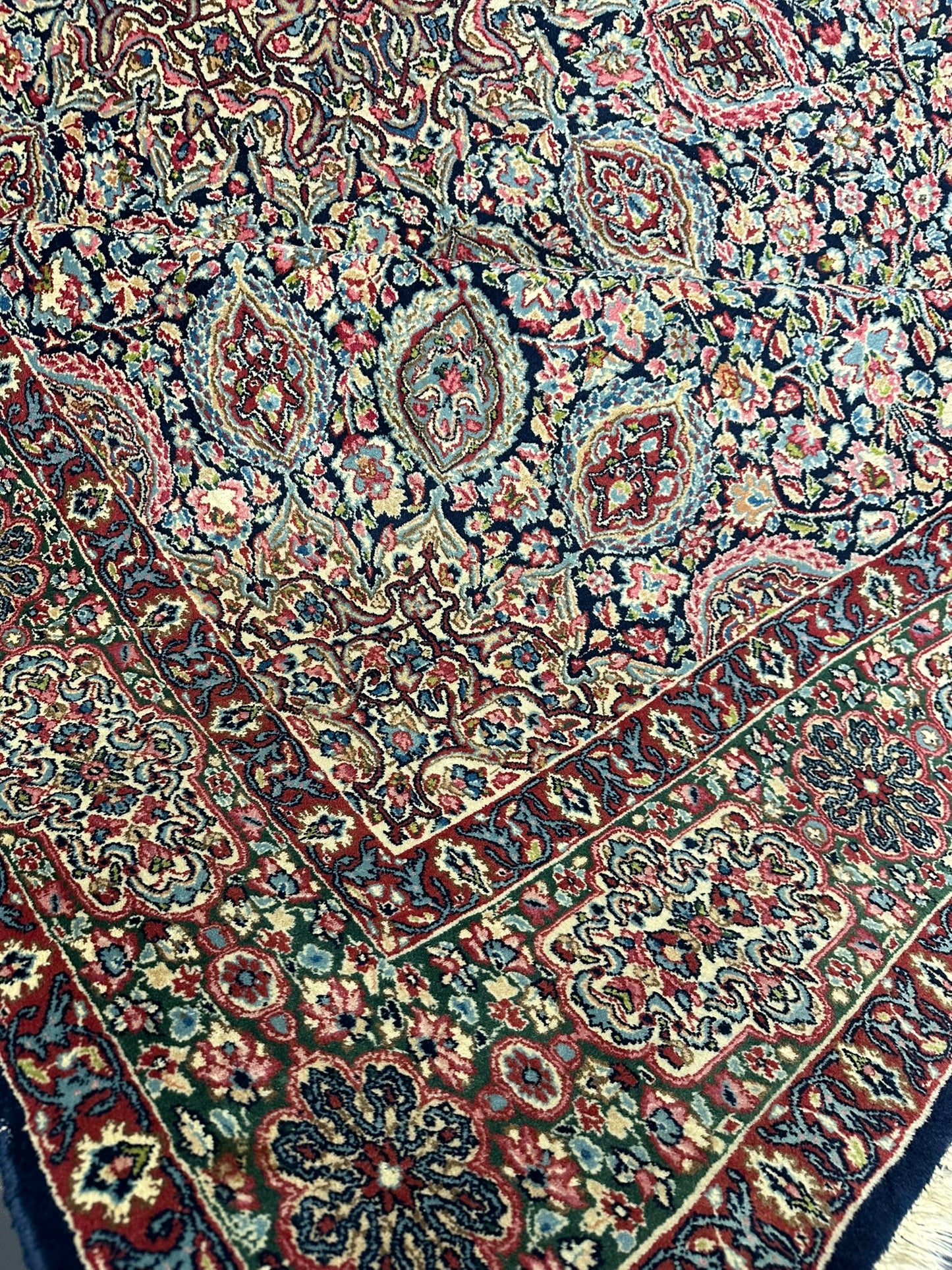 Orientteppich handgeknüpft Kirman Lawer antik  343x196 cm