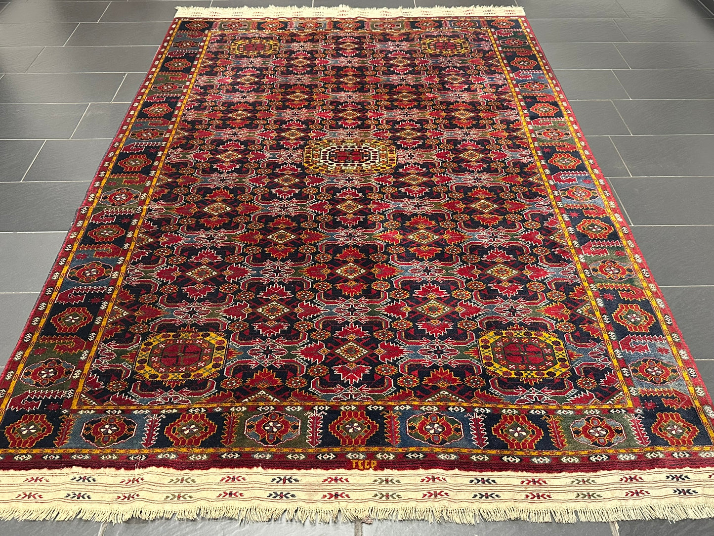 Orientteppich handgeknüpft 306x205 cm Buchara antik Teppich