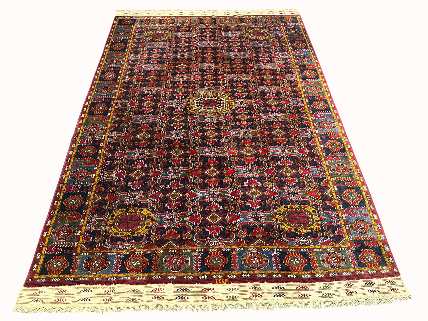 Orientteppich handgeknüpft 306x205 cm Buchara antik Teppich