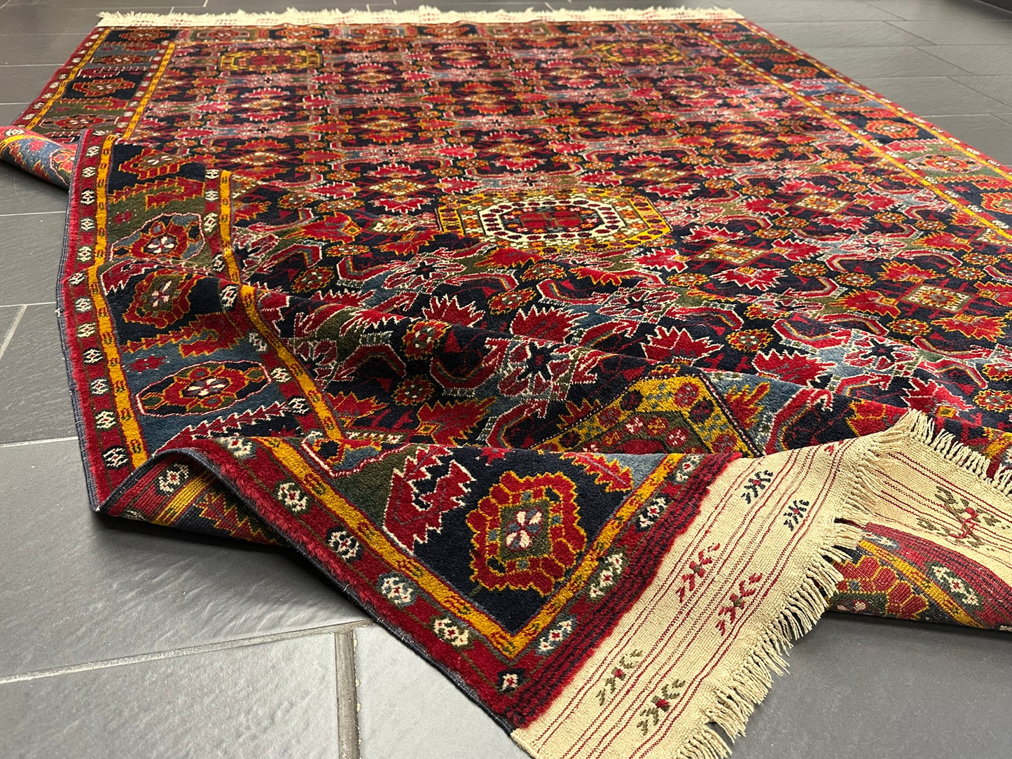 Orientteppich handgeknüpft 306x205 cm Buchara antik Teppich