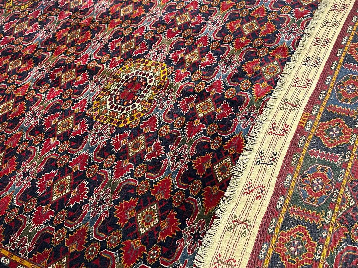 Orientteppich handgeknüpft 306x205 cm Buchara antik Teppich