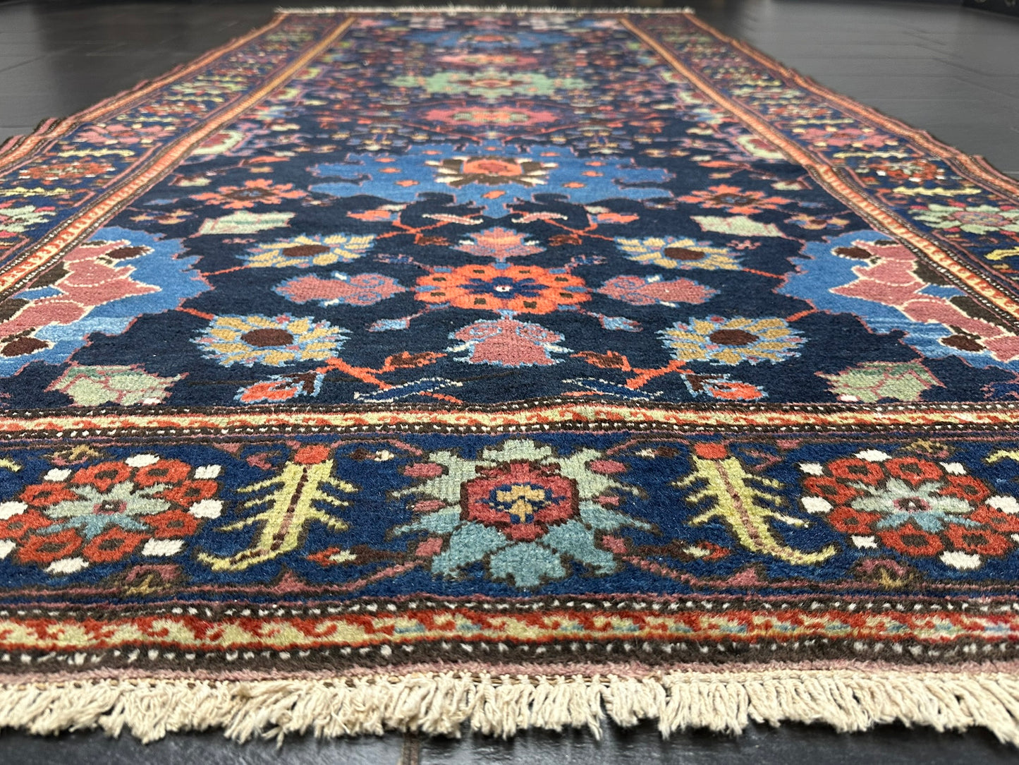 Orientteppich handgeknüpft 340x157 cm Malayer antik Teppich
