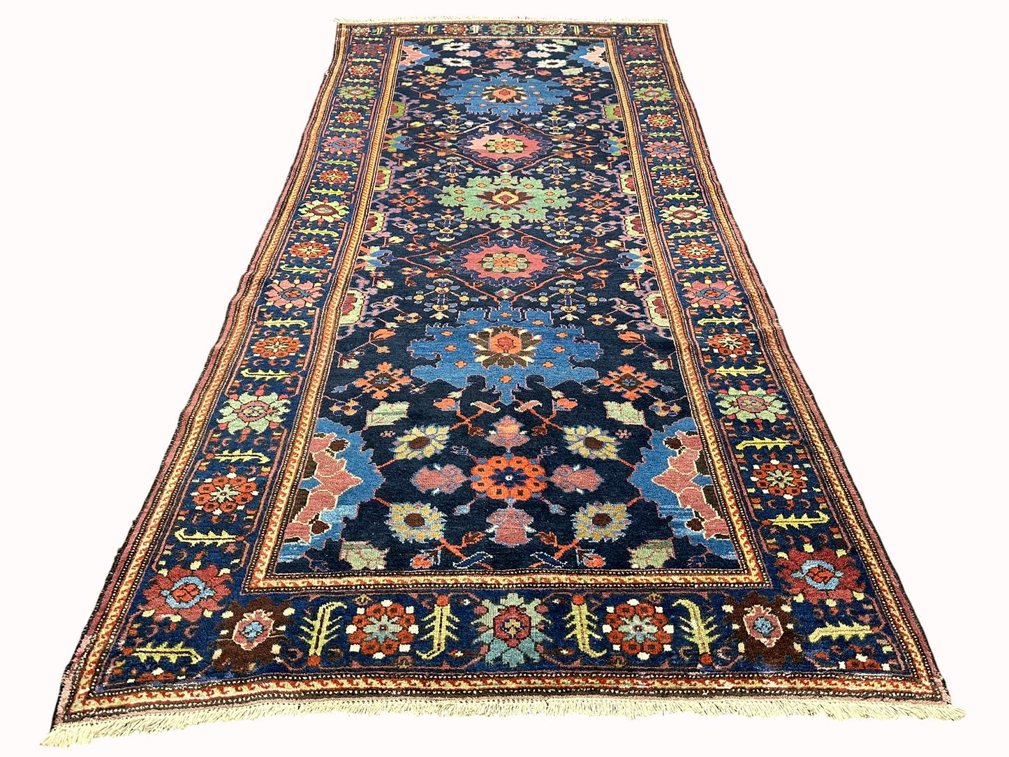 Orientteppich handgeknüpft 340x157 cm Malayer antik Teppich