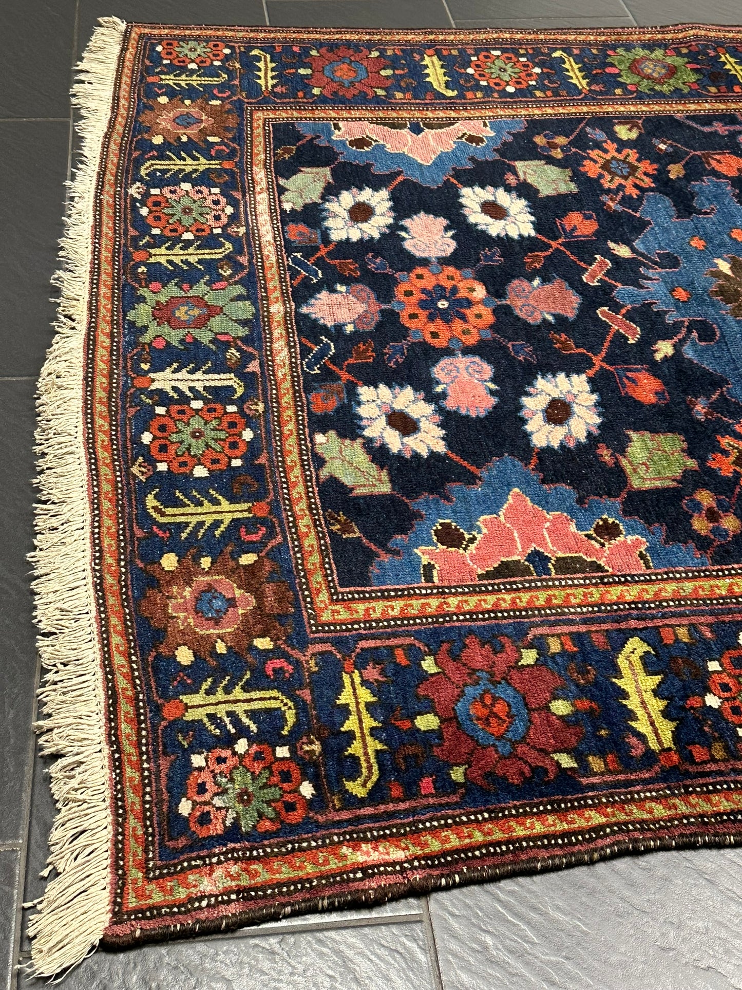 Orientteppich handgeknüpft 340x157 cm Malayer antik Teppich