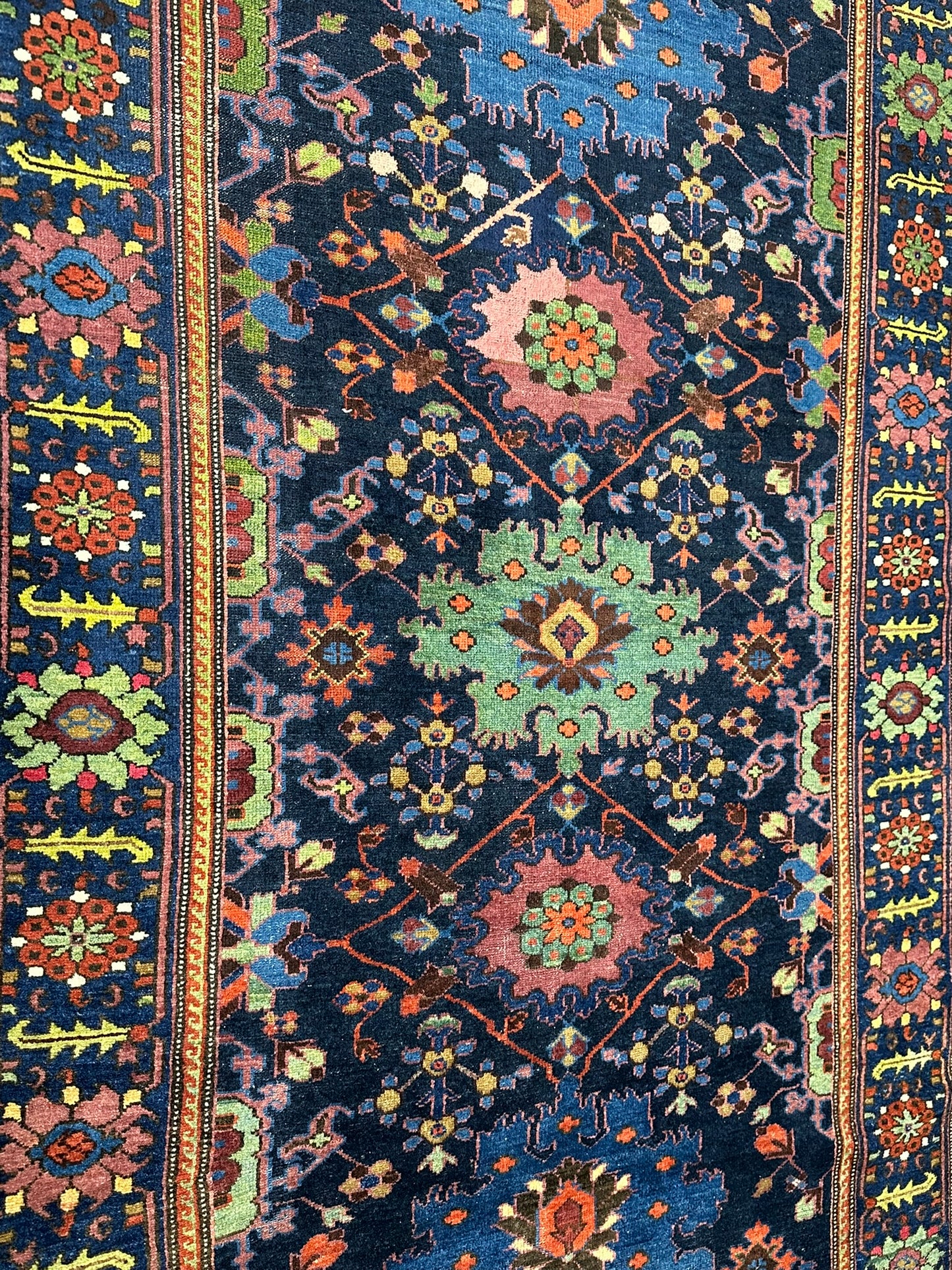 Orientteppich handgeknüpft 340x157 cm Malayer antik Teppich