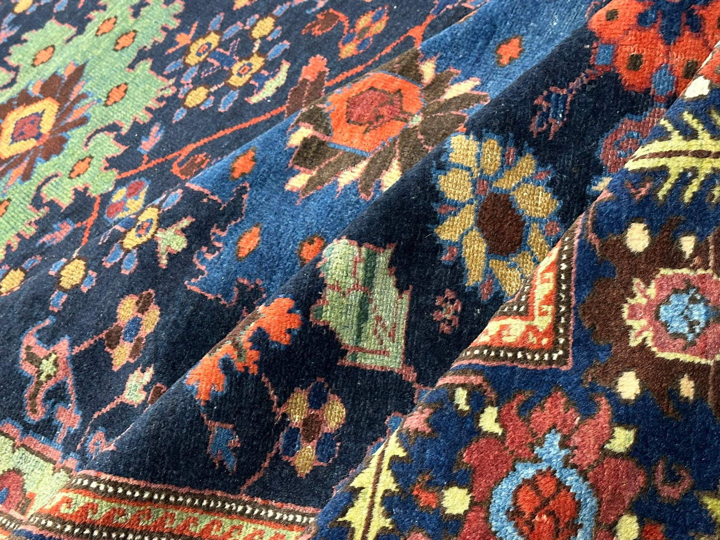 Orientteppich handgeknüpft 340x157 cm Malayer antik Teppich