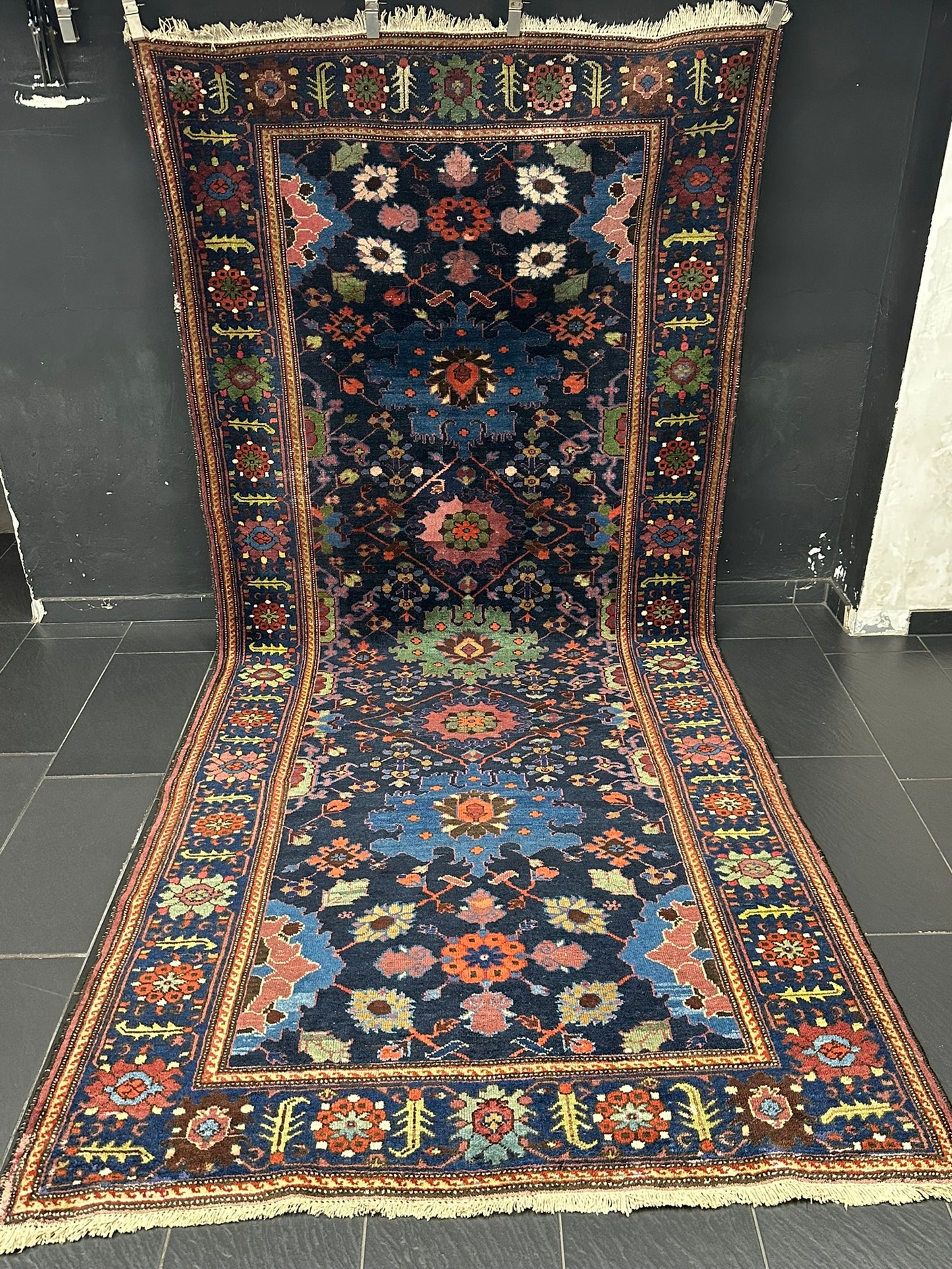 Orientteppich handgeknüpft 340x157 cm Malayer antik Teppich
