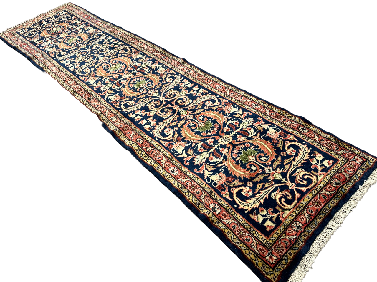 Handgeknüpfter Perser Orientteppich Sarouck Mahal Läufer 305x75 cm
