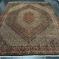 Orientteppich handgeknüpft 383x297 cm Bidjar Korkwolle