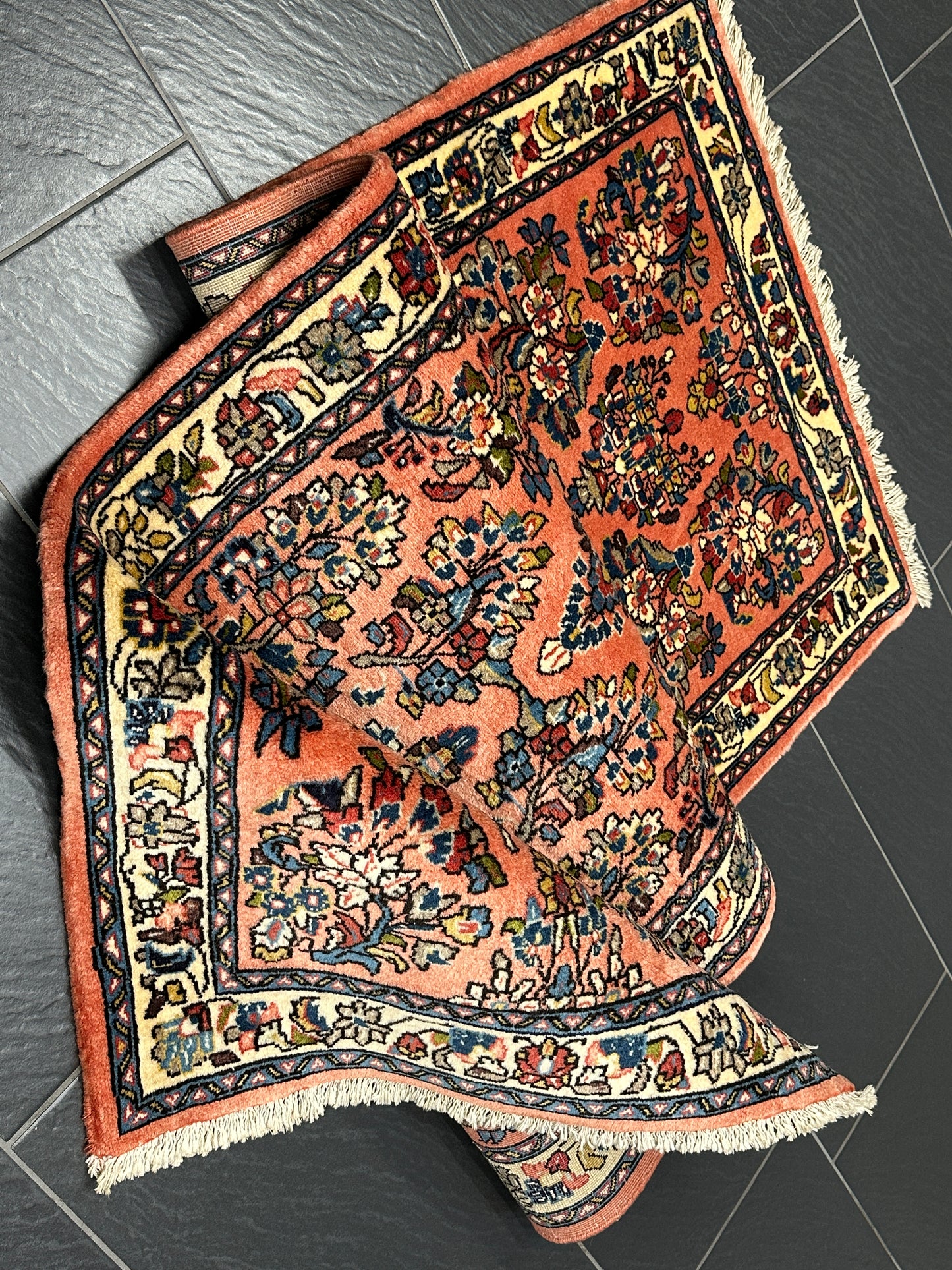 Handgeknüpfter Perser Orientteppich Sarouck Läufer 195x80 cm