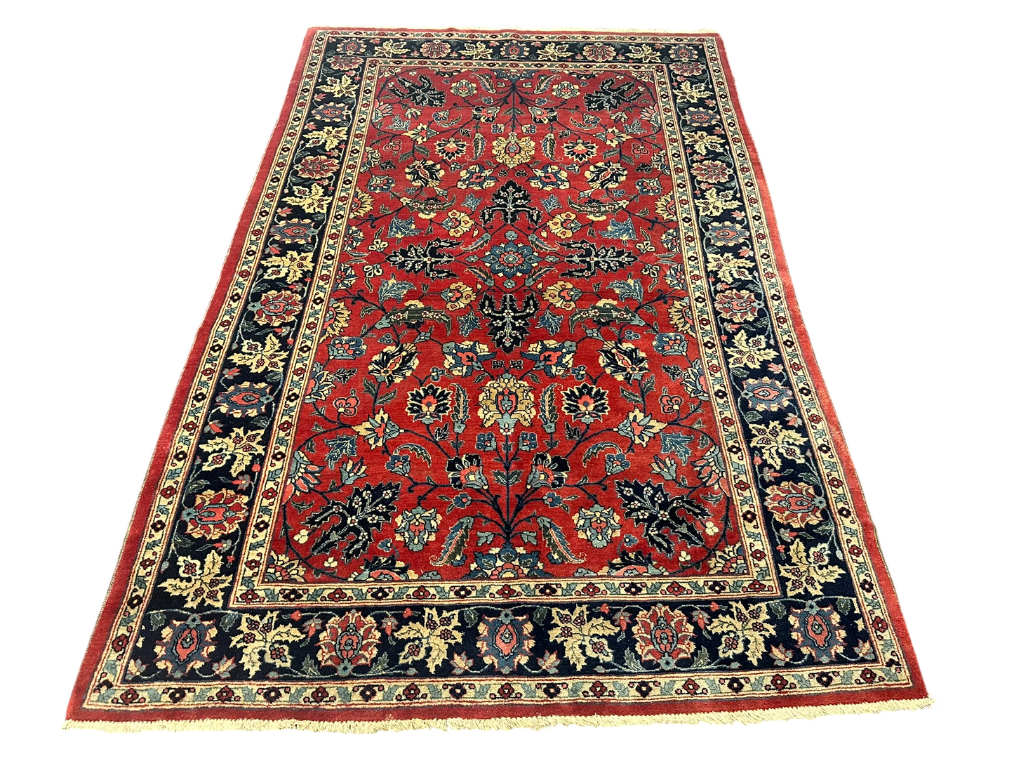 Antiker Orientteppich handgeknüpft Täbriz 275x180 cm