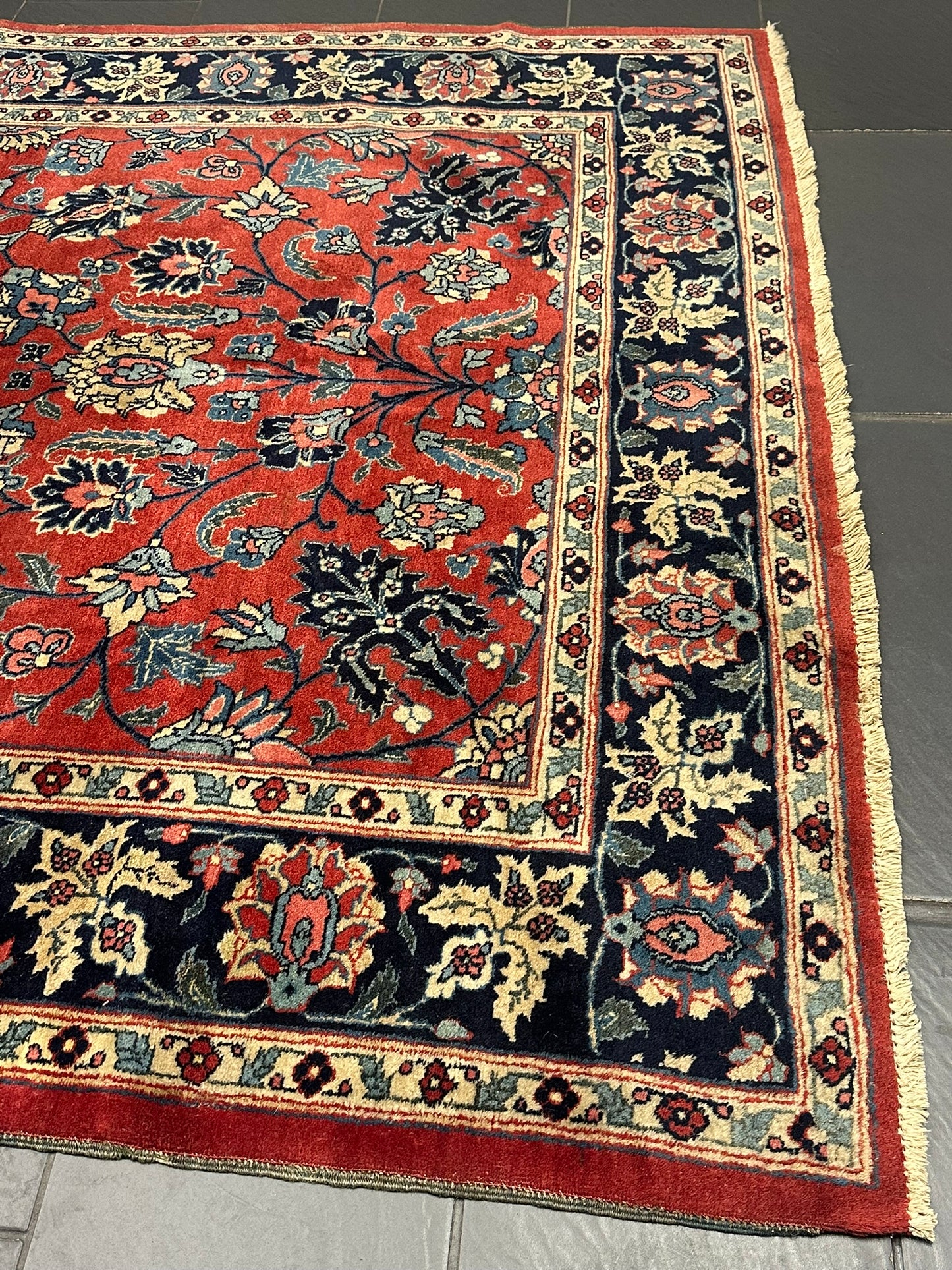 Antiker Orientteppich handgeknüpft Täbriz 275x180 cm