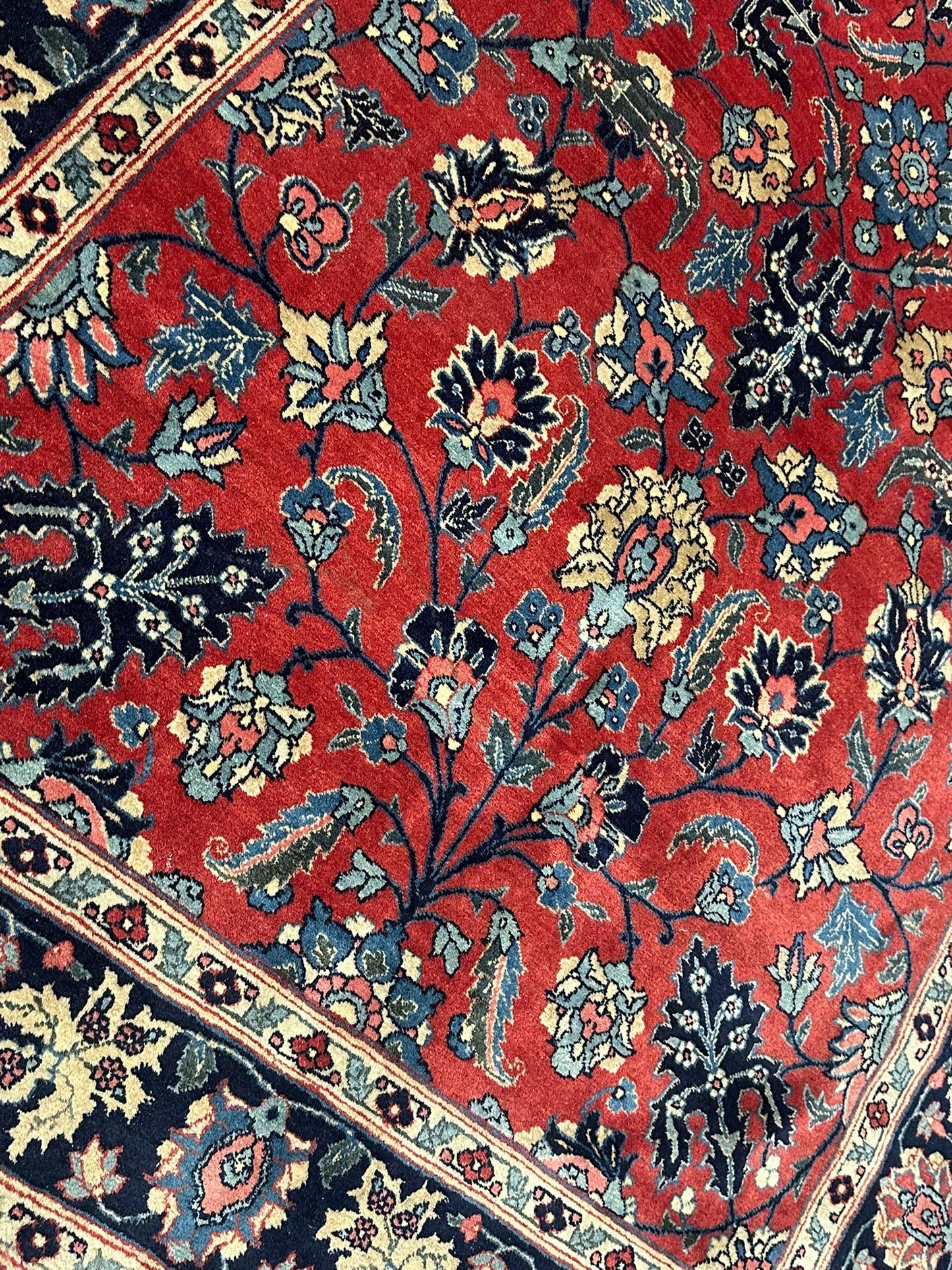 Antiker Orientteppich handgeknüpft Täbriz 275x180 cm