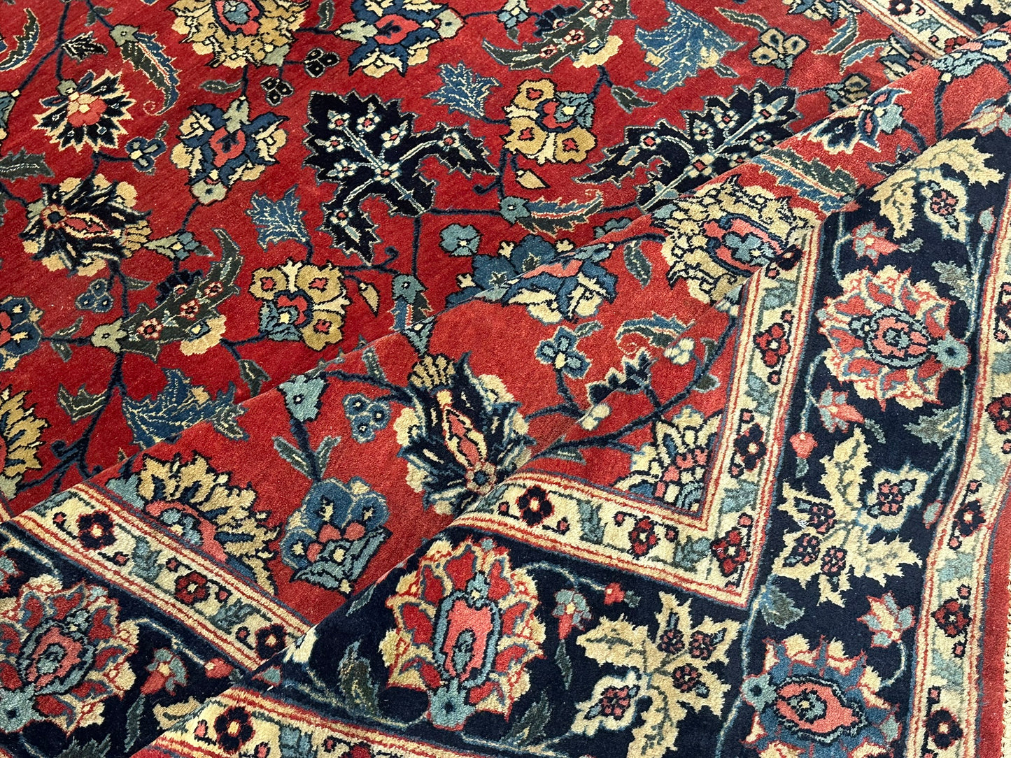 Antiker Orientteppich handgeknüpft Täbriz 275x180 cm