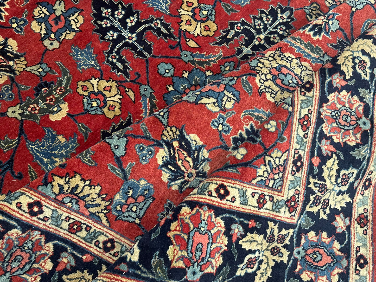 Antiker Orientteppich handgeknüpft Täbriz 275x180 cm