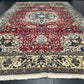 Orientteppich handgeknüpft Nain mit Seide 355x225 cm
