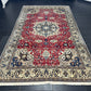 Orientteppich handgeknüpft Nain mit Seide 355x225 cm