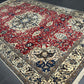 Orientteppich handgeknüpft Nain mit Seide 355x225 cm