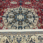 Orientteppich handgeknüpft Nain mit Seide 355x225 cm