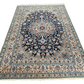 Orientteppich handgeknüpft Nain mit Seide 305x210 cm