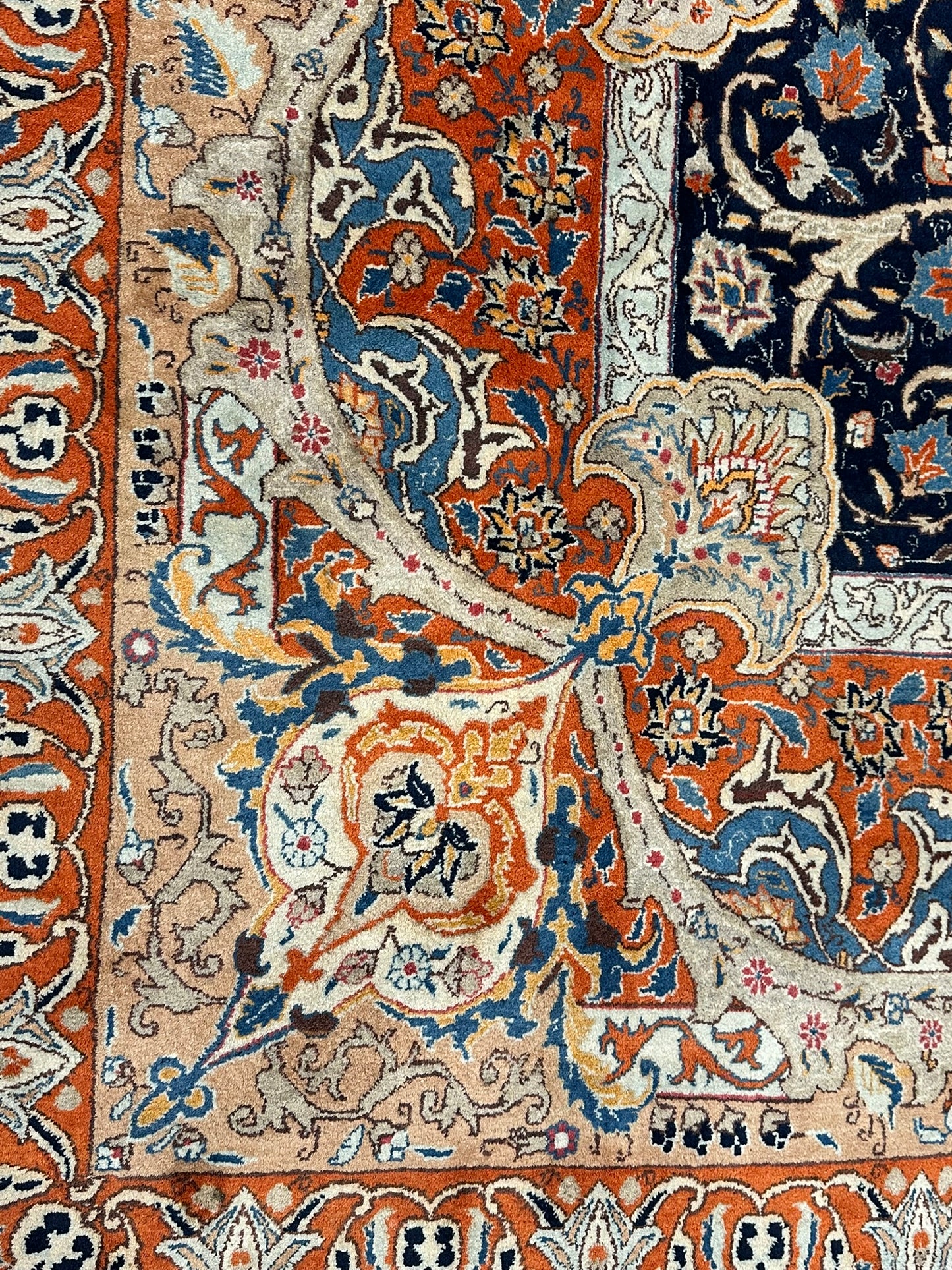 Orientteppich handgeknüpft 357x247 cm Kashmar Vasenmuster