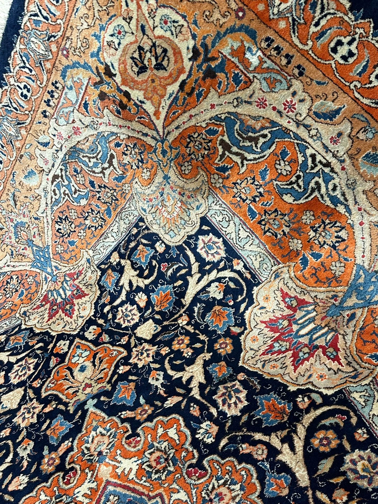 Orientteppich handgeknüpft 357x247 cm Kashmar Vasenmuster