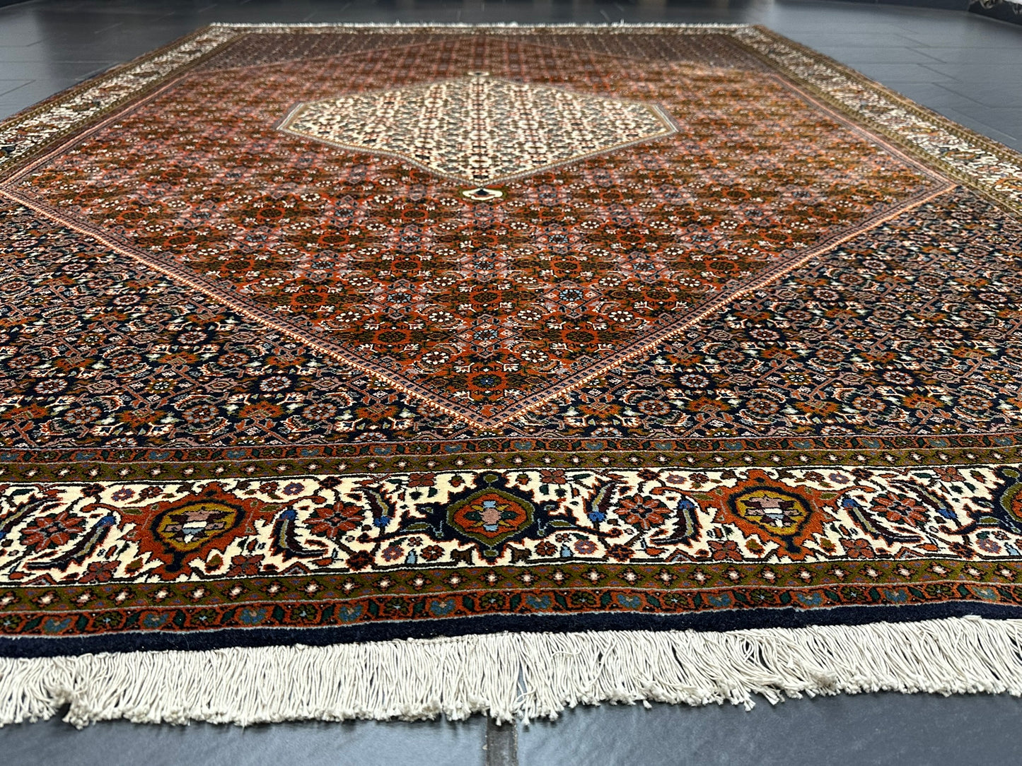 Orientteppich handgeknüpft 299x213 cm Bidjar Muster wolle