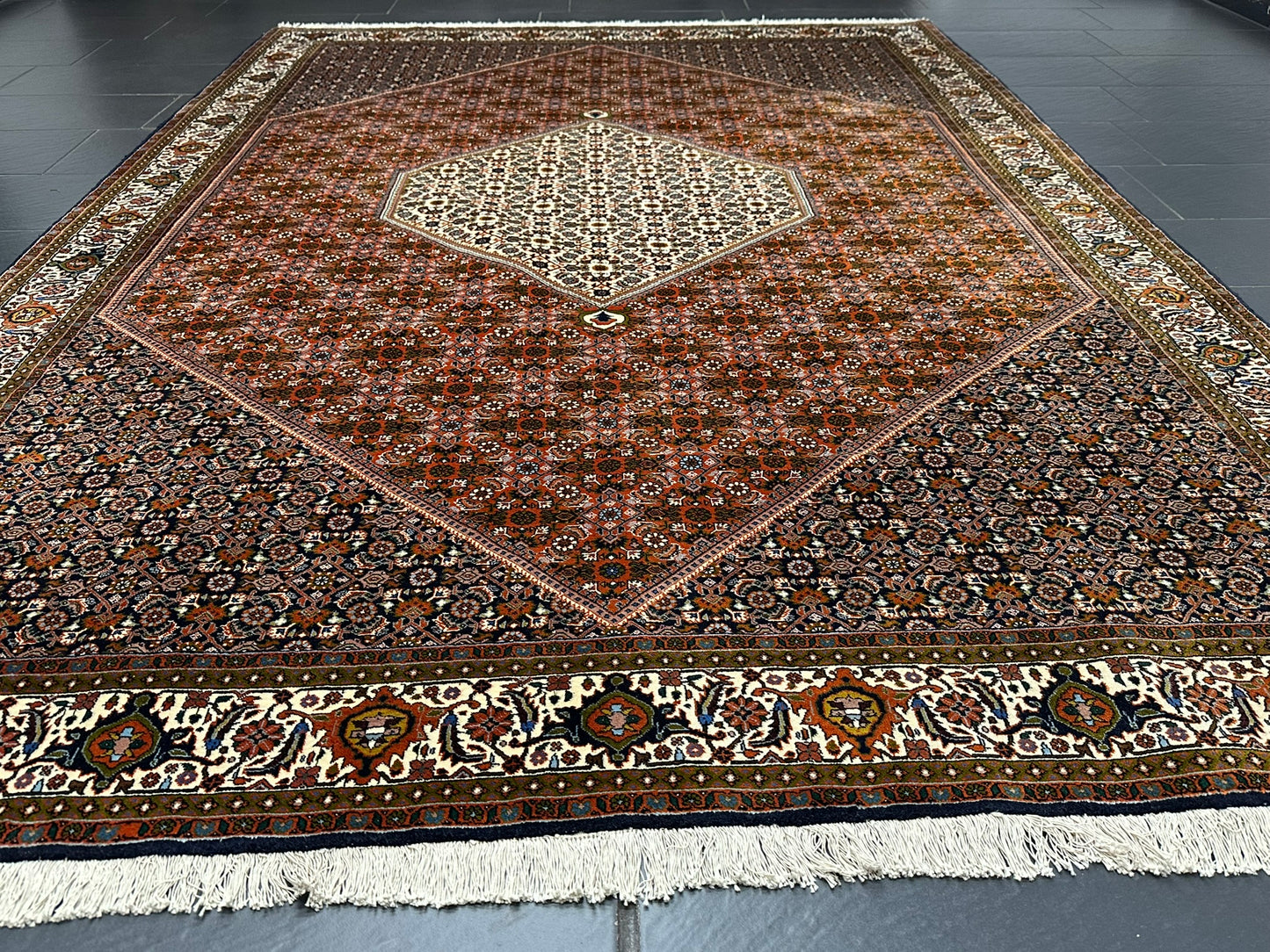 Orientteppich handgeknüpft 299x213 cm Bidjar Muster wolle