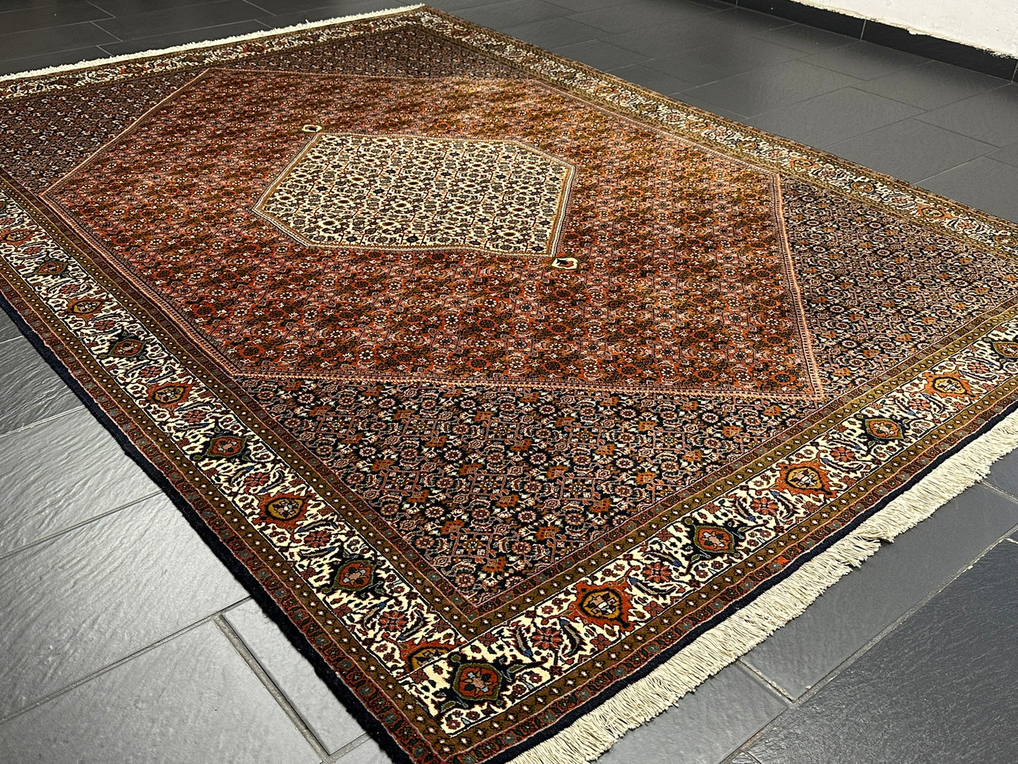 Orientteppich handgeknüpft 299x213 cm Bidjar Muster wolle