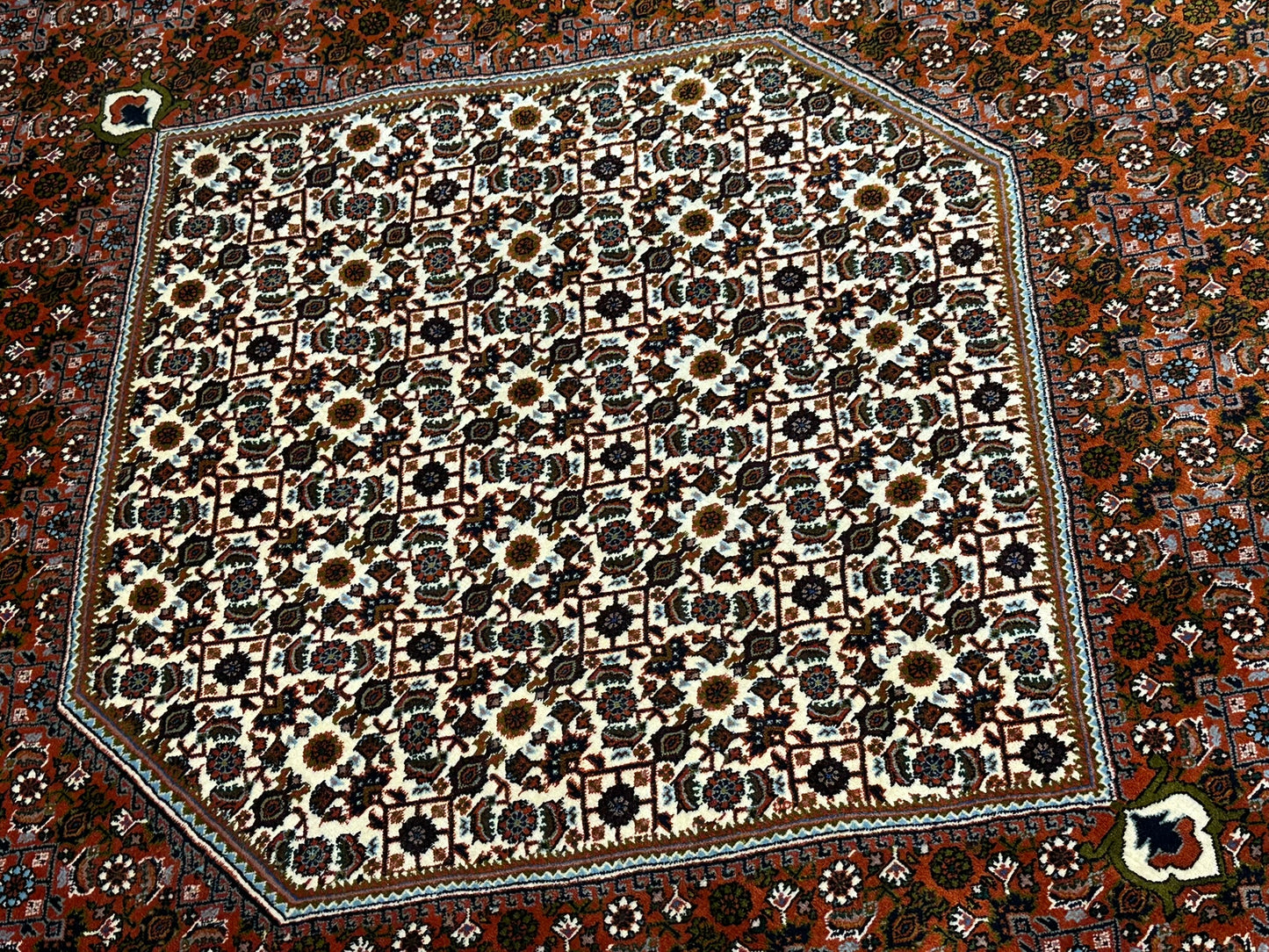 Orientteppich handgeknüpft 299x213 cm Bidjar Muster wolle