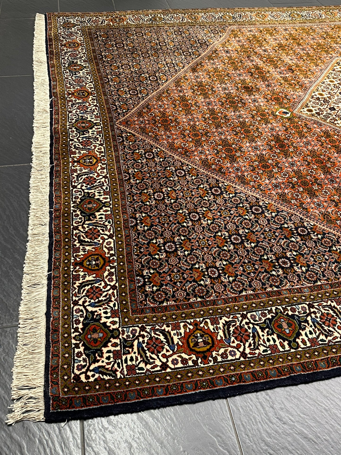 Orientteppich handgeknüpft 299x213 cm Bidjar Muster wolle