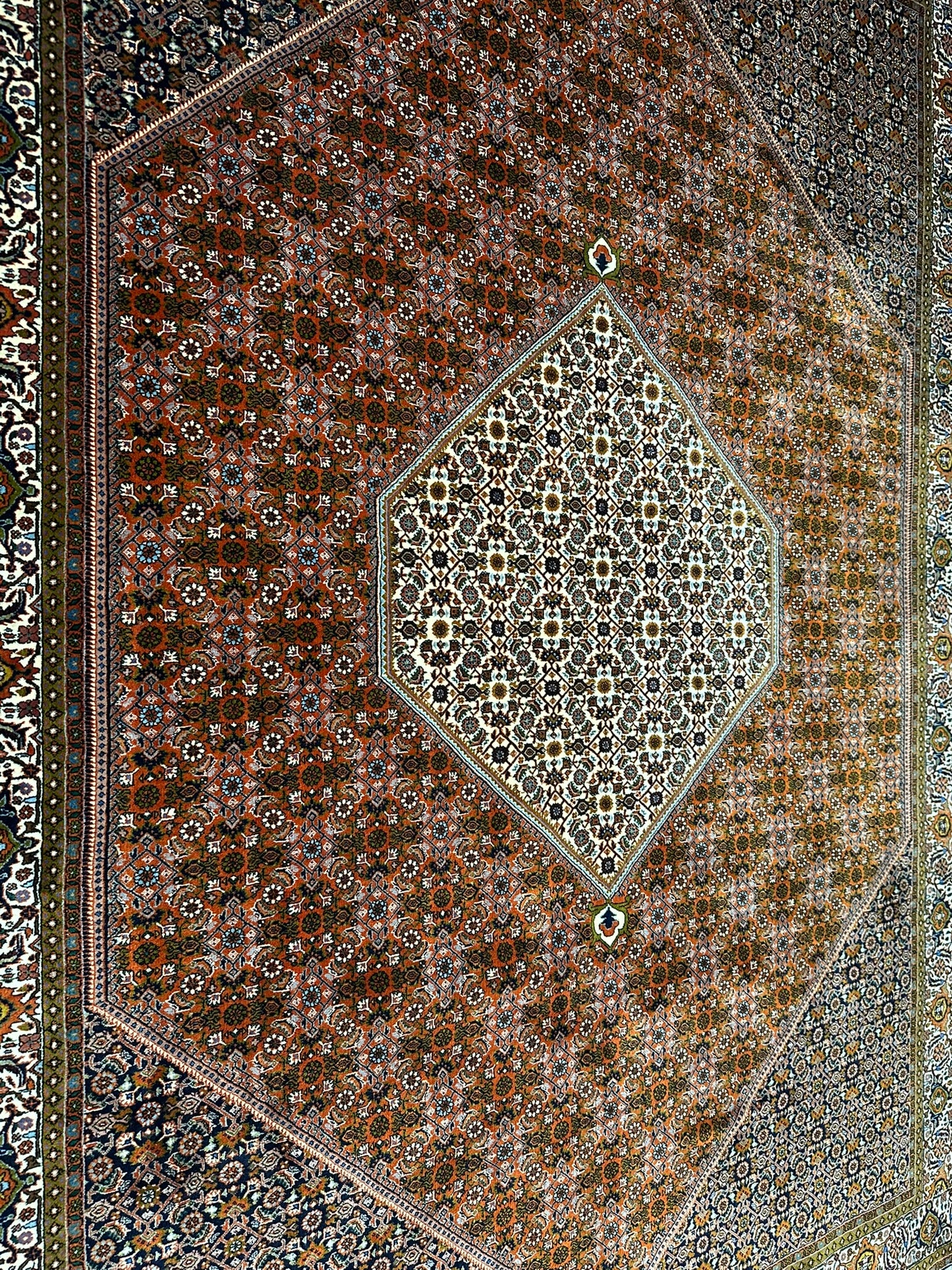 Orientteppich handgeknüpft 299x213 cm Bidjar Muster wolle
