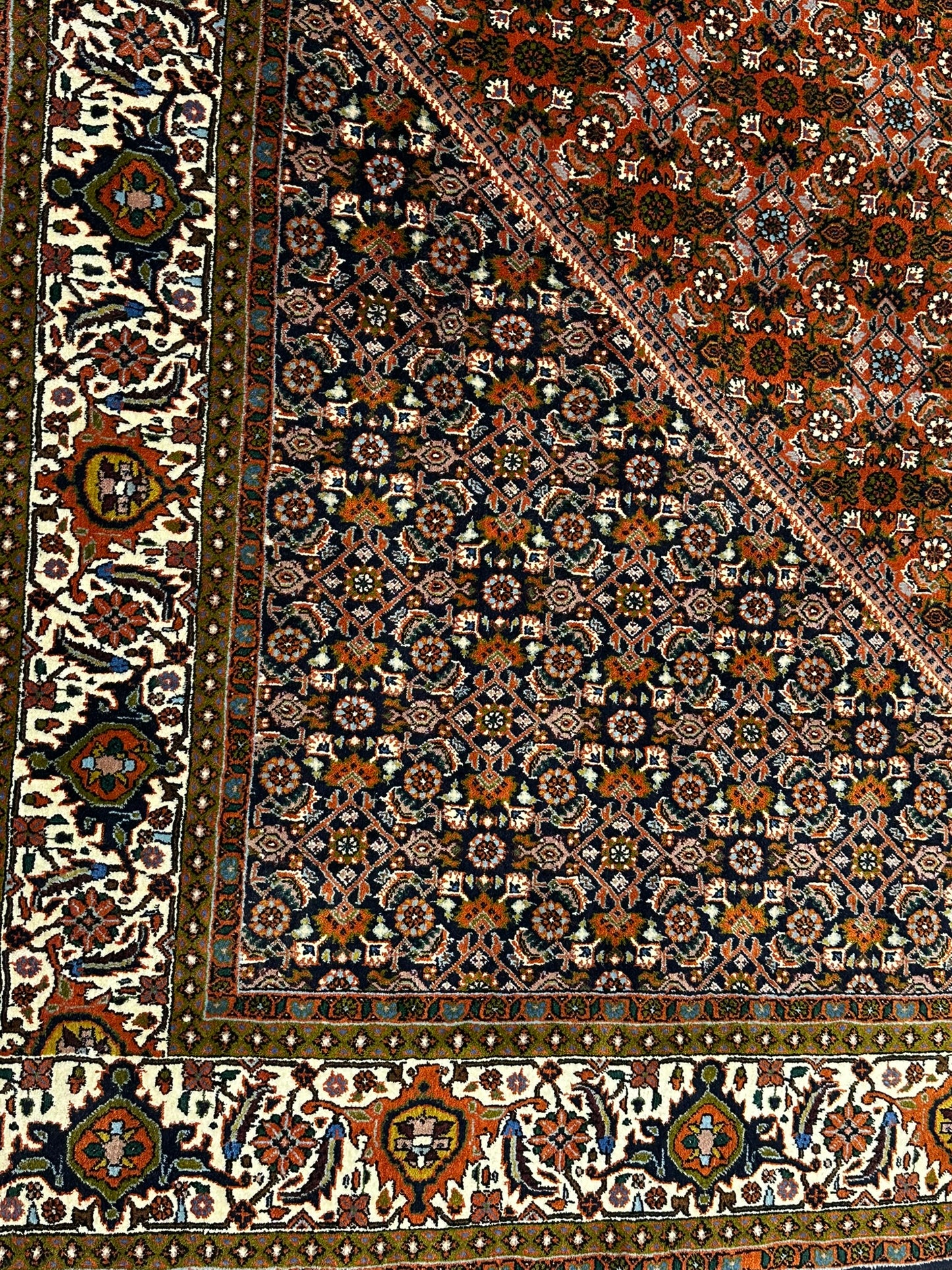 Orientteppich handgeknüpft 299x213 cm Bidjar Muster wolle