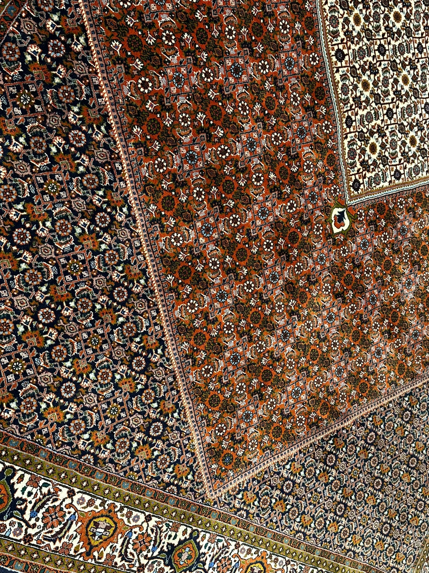 Orientteppich handgeknüpft 299x213 cm Bidjar Muster wolle