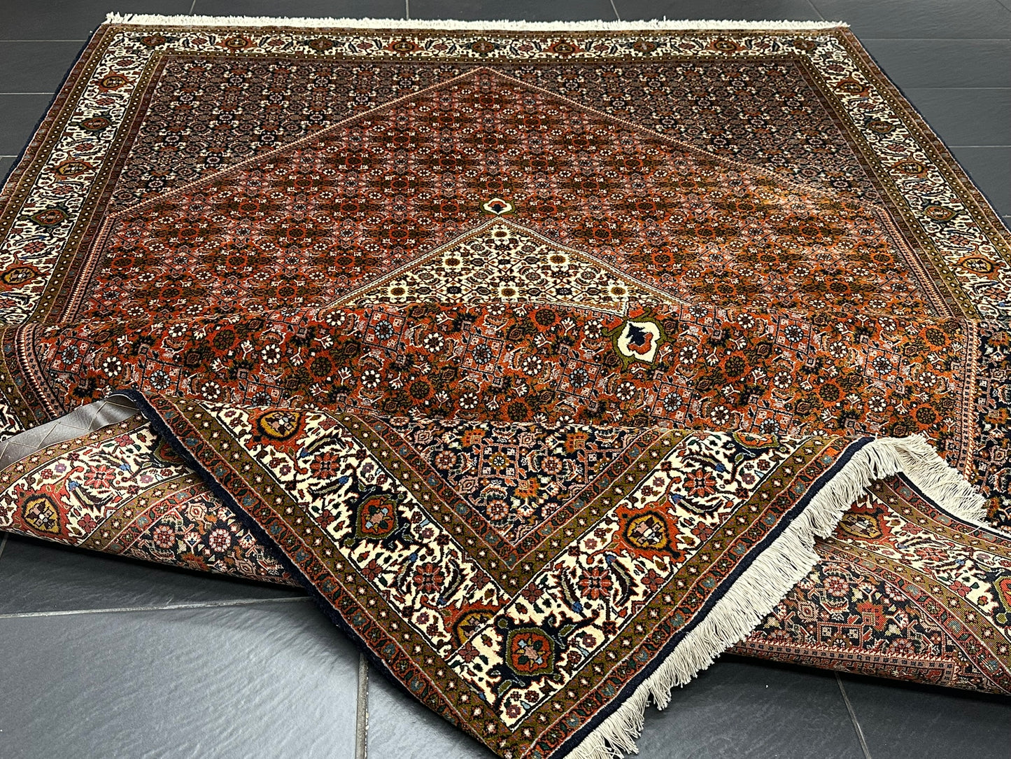 Orientteppich handgeknüpft 299x213 cm Bidjar Muster wolle