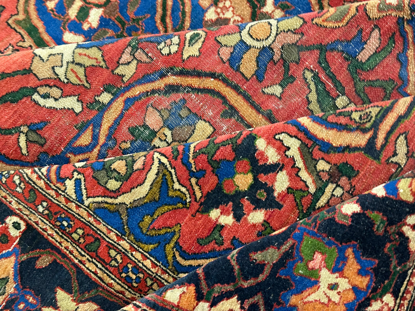 antik Orientteppich handgeknüpft Isfahan naturfarben  305x210 cm