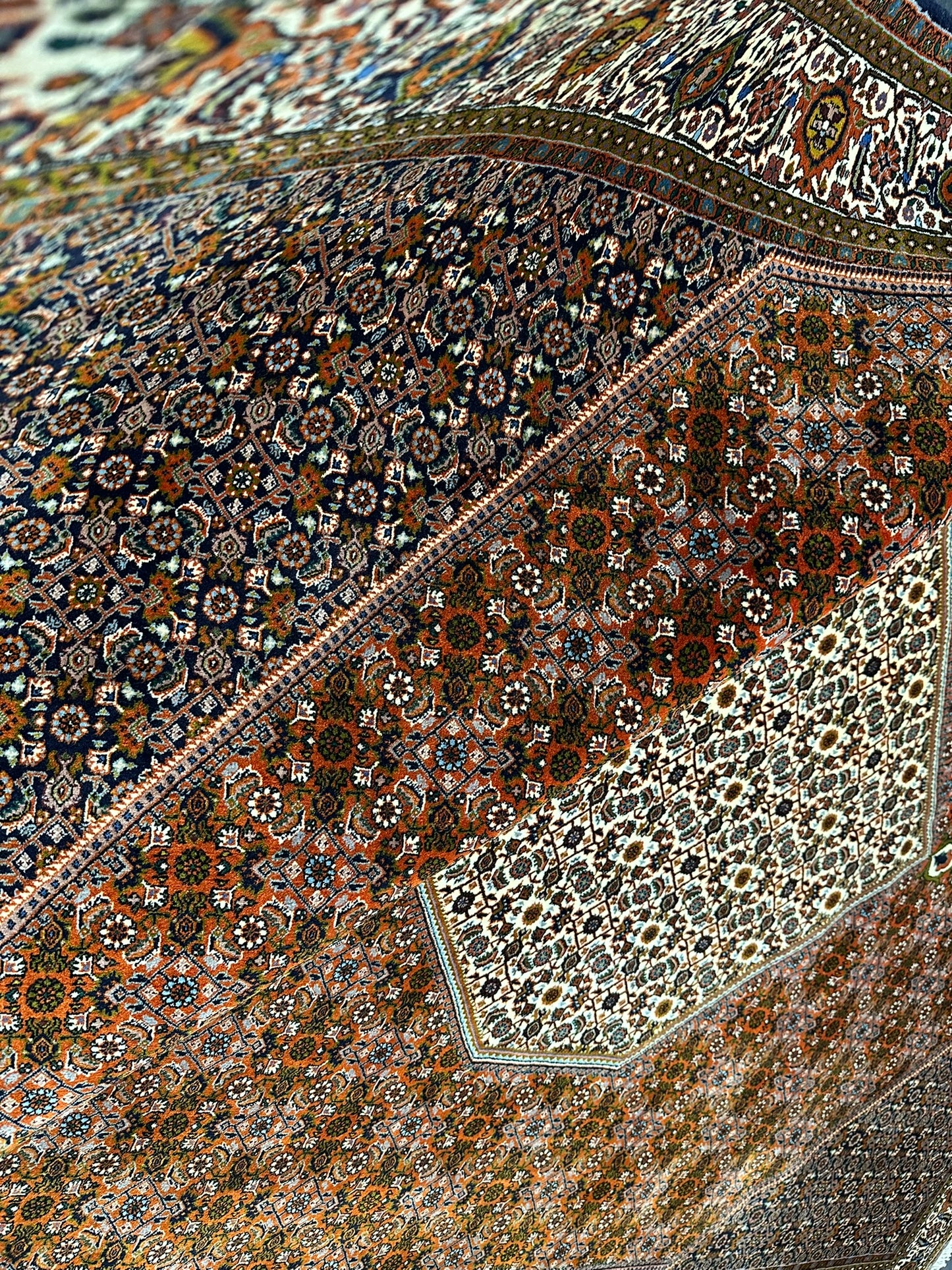 Orientteppich handgeknüpft 299x213 cm Bidjar Muster wolle