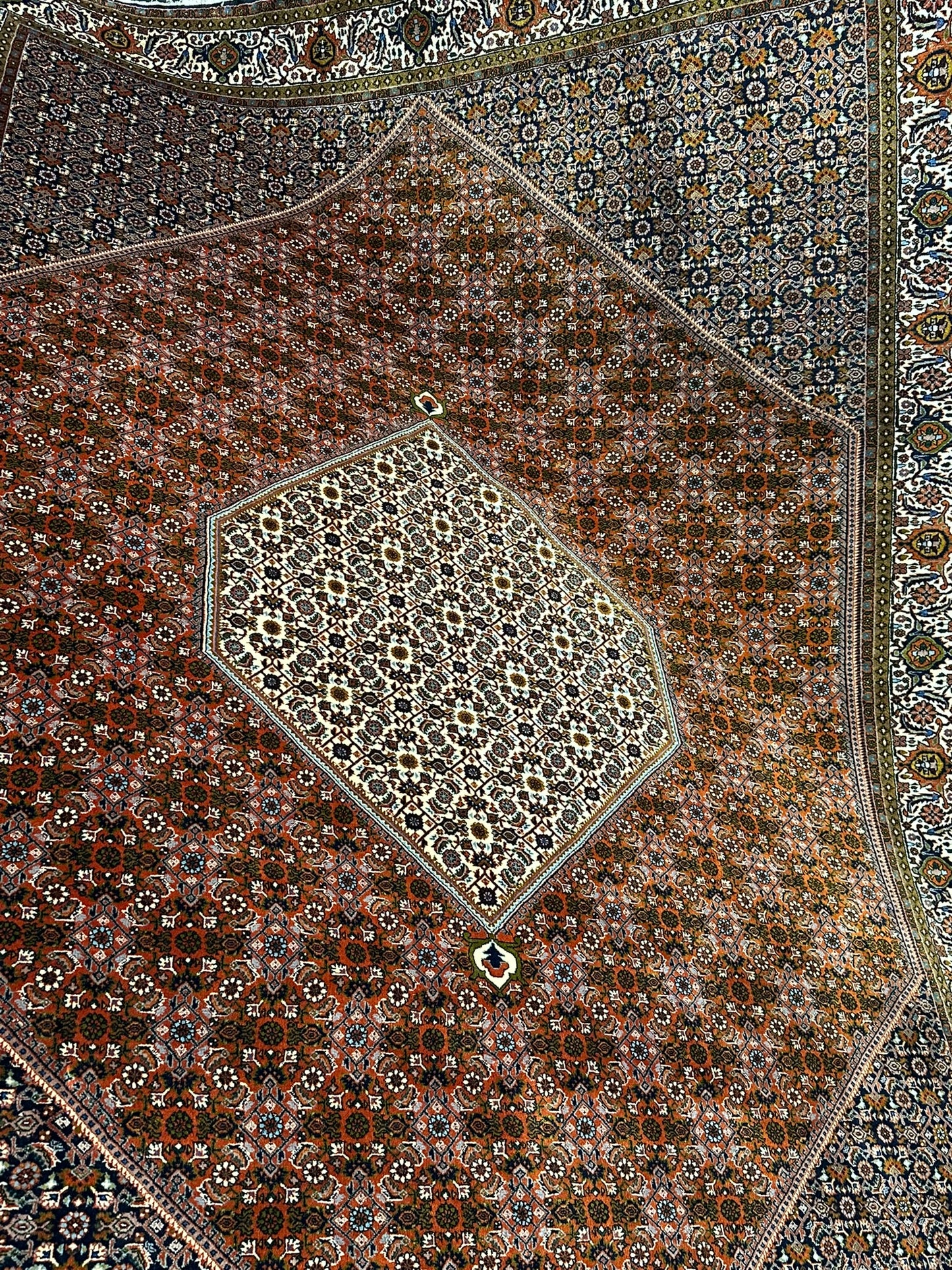 Orientteppich handgeknüpft 299x213 cm Bidjar Muster wolle
