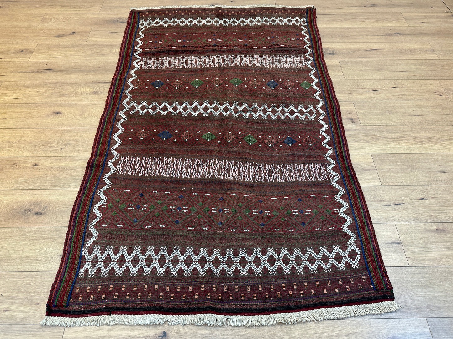 Antiker Kelim  Handgeknüpfter Perser Orientteppich217x129 cm