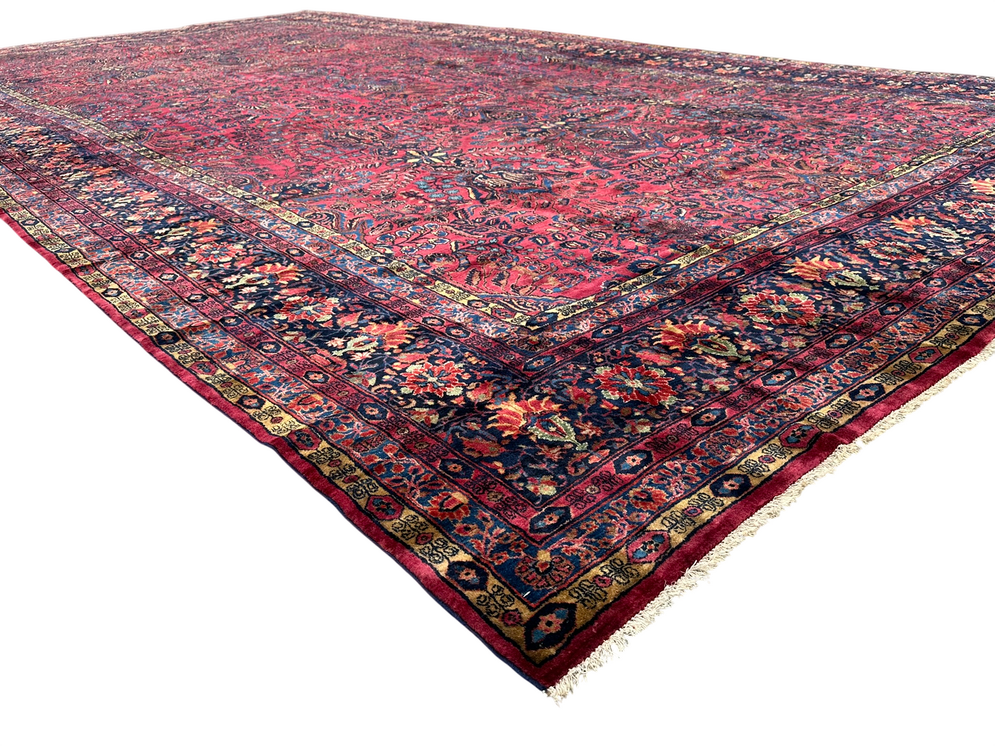 Antiker Handgeknüpft US Sarough Palast Teppich 880x450 cm
