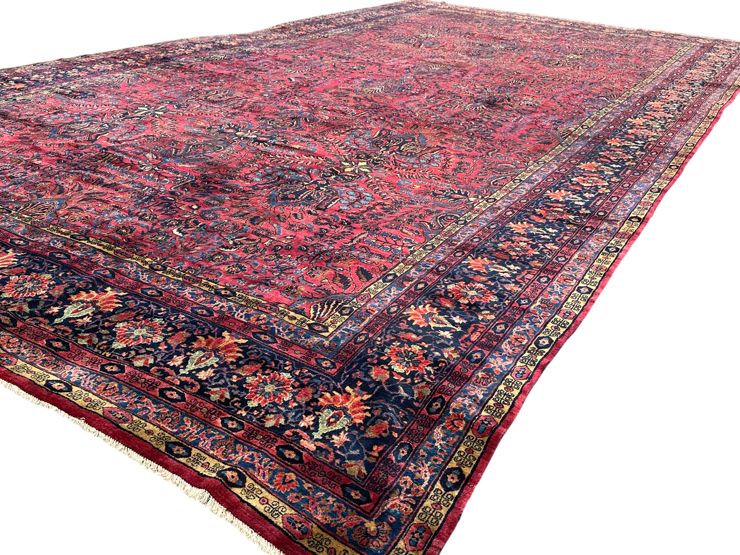 Antiker Handgeknüpft US Sarough Palast Teppich 880x450 cm
