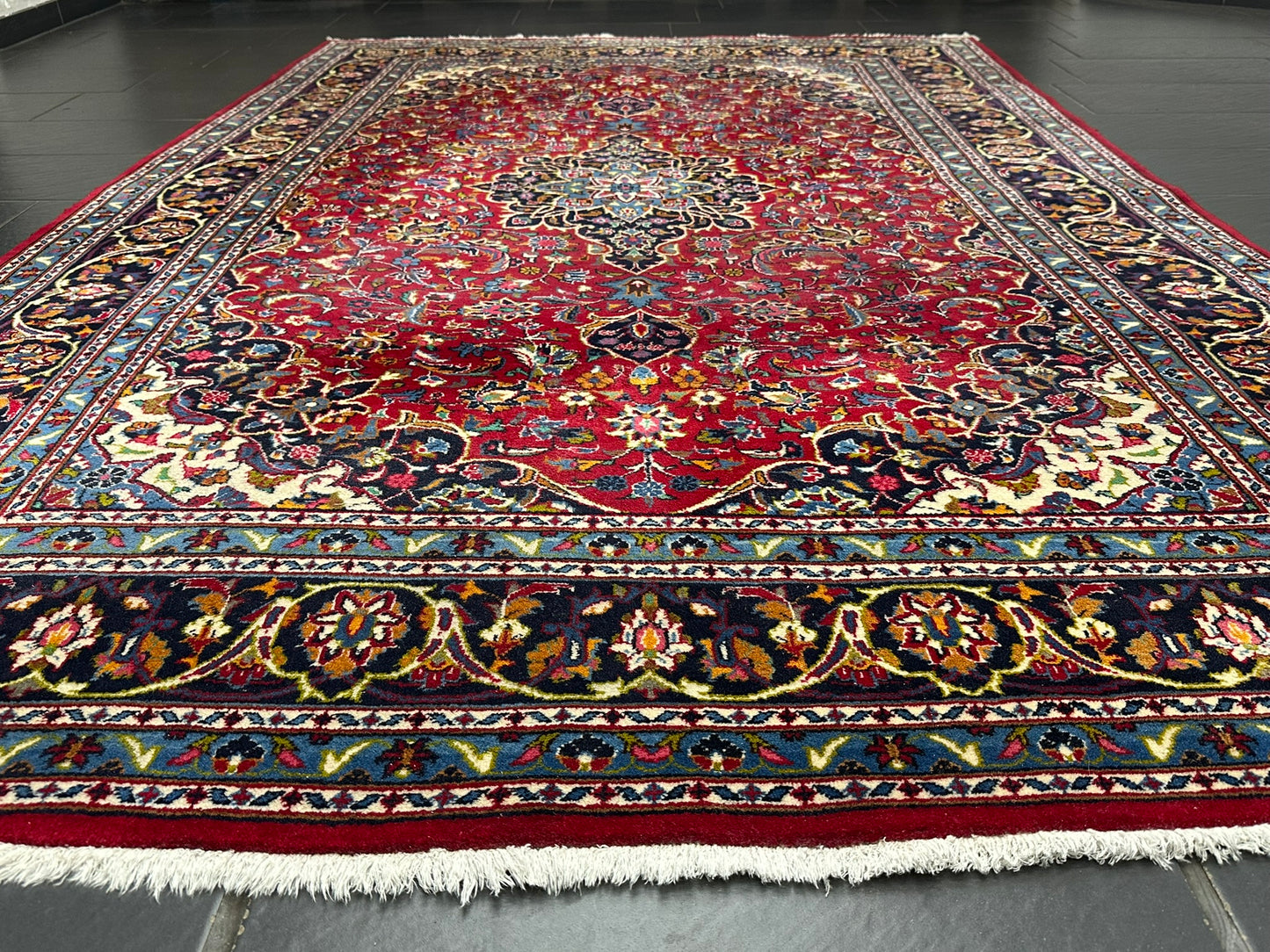 Orientteppich handgeknüpft Sarough beste Wolle 300x200 cm