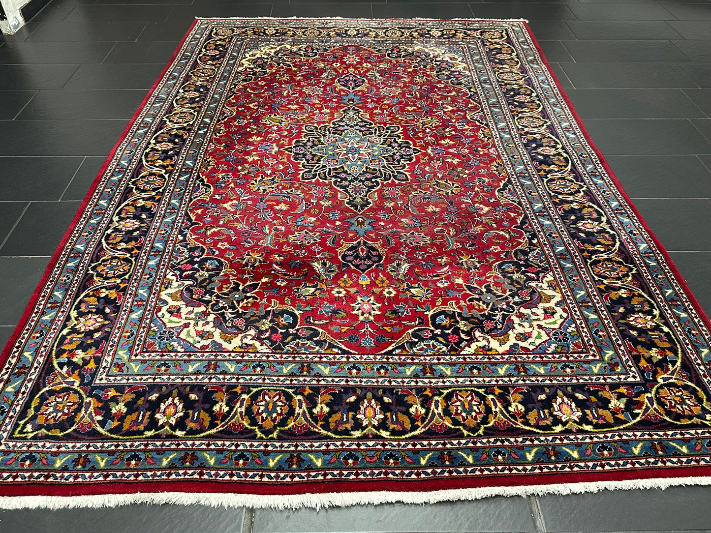 Orientteppich handgeknüpft Sarough beste Wolle 300x200 cm