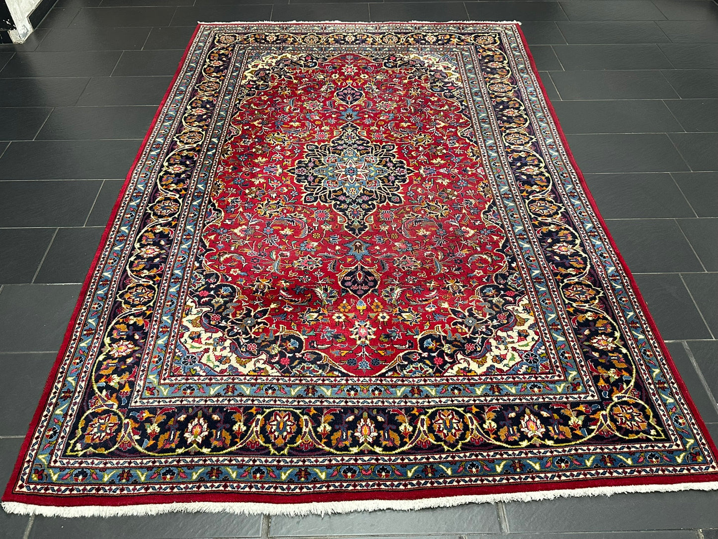 Orientteppich handgeknüpft Sarough beste Wolle 300x200 cm