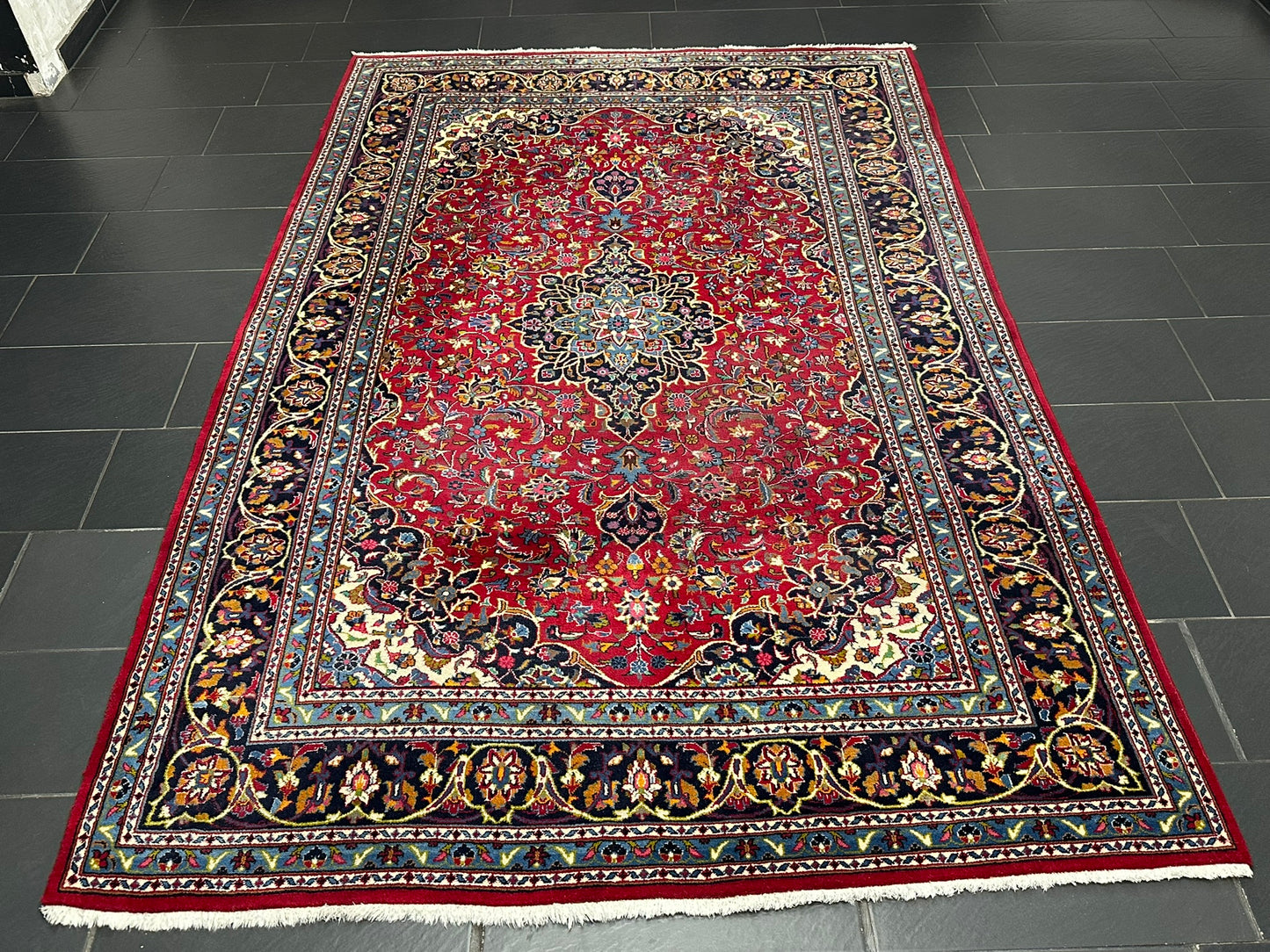 Orientteppich handgeknüpft Sarough beste Wolle 300x200 cm